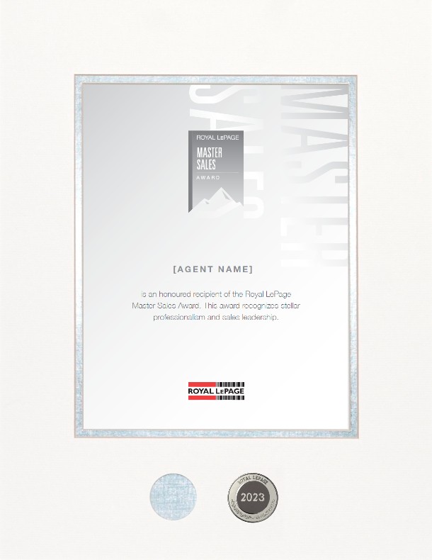 Refill - Royal LePage® Master Sales™ Award Refill - Royal LePage® Master Sales™ Award